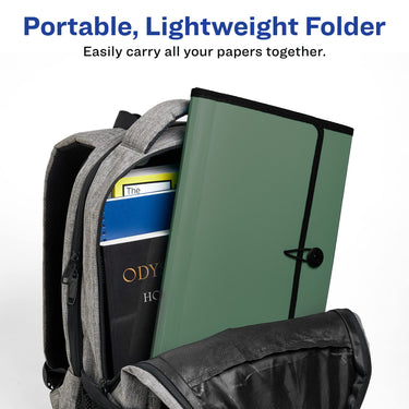 Avery Expanding File Folder Organizer, 13-Pocket Accordion File Organizer, Sage, Holds 425 Letter/A4-Size Sheets (73555) 13 Pockets